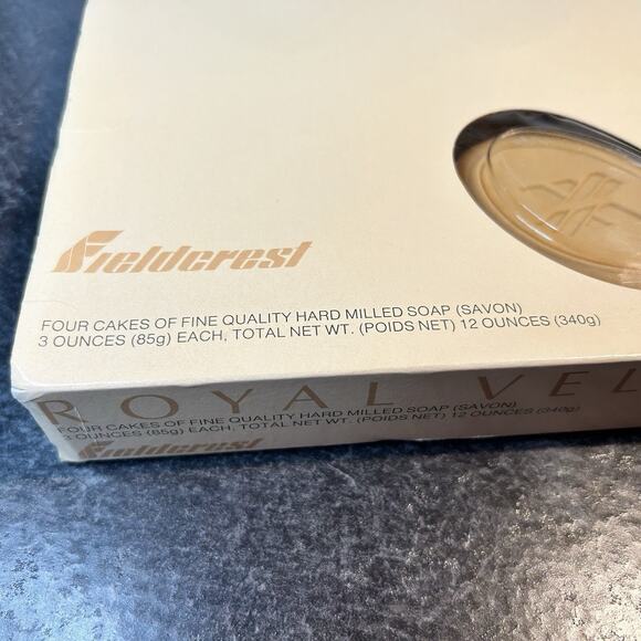 Vintage 4 Pc Royal Velvet Scented Hard Milled Bar Soaps SUEDE 3 oz Each - Picture 3 of 11